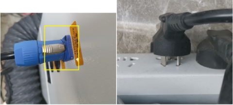設(shè)備電源接頭未插緊或插頭無電源