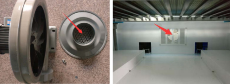 抽風通道積塵堵塞