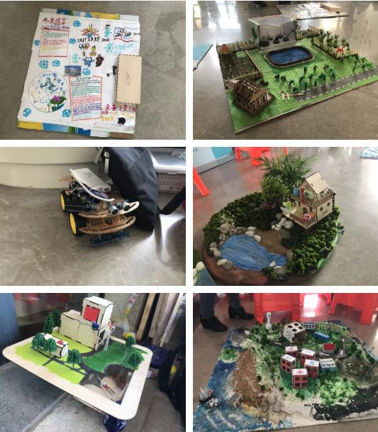 精美且富有創意的沙盤出自小創客們的手