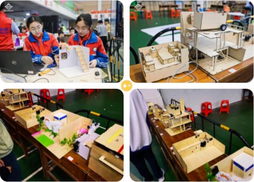 選手全神關(guān)注完成自己的作品